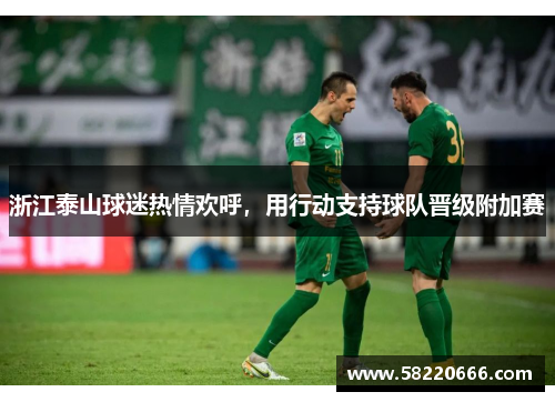 浙江泰山球迷热情欢呼,用行动支持球队晋级附加赛